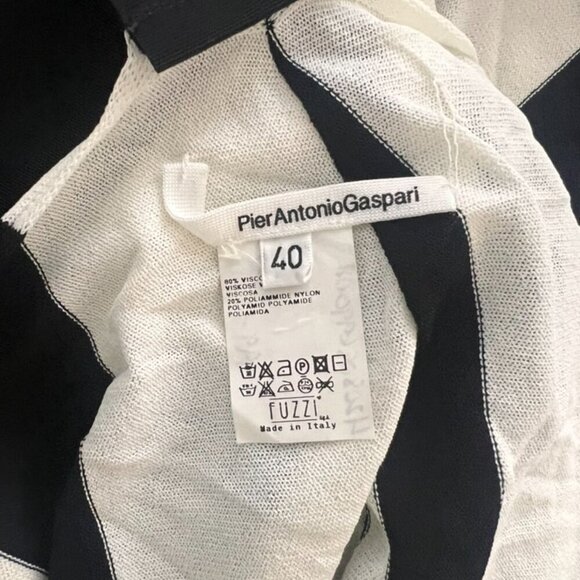 Pier Antonio Gaspari  black white unique top size 40 - Picture 4 of 5